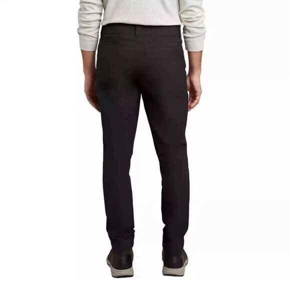 NWT KIRKLAND SIGNATURE Men’s Stretch Tech Pant 32x34 Black Zip Pockets Comfort - Picture 12 of 15